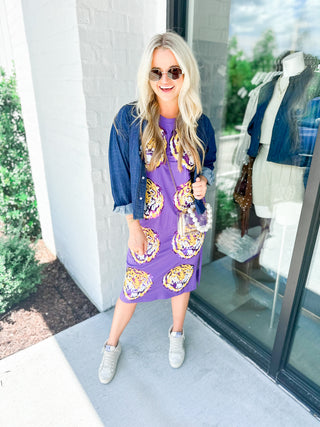 LSU Tiger Midi Dress