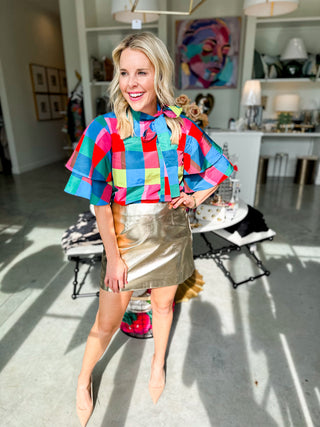 Holiday Check Heddy Top