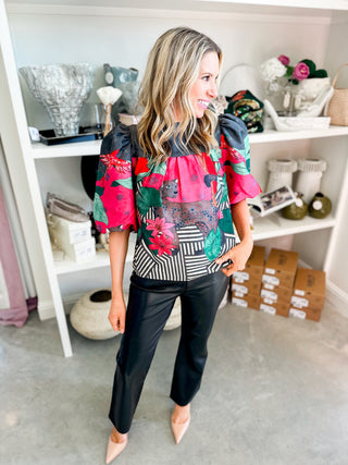 Colony Stripe Mel Top