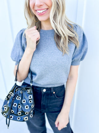 Sleek Stone Knit Top