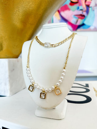 Pearl Link Layer Necklace
