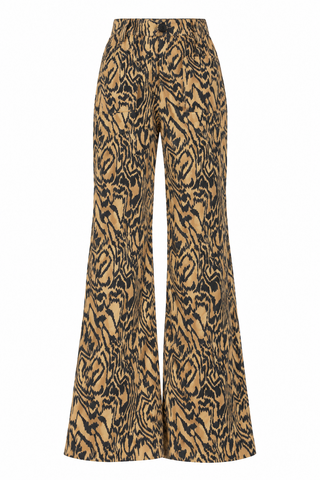 Charlie Burl Print Flare Trouser