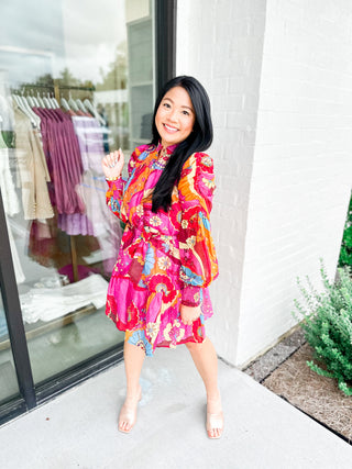 Magenta Abbey Mini Dress