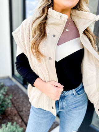 Oversized Sherpa Vest