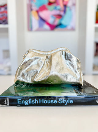 Noelle Gold Clutch