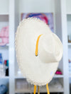 Elisabeth Wide Brimmed Palm Fringe Hat