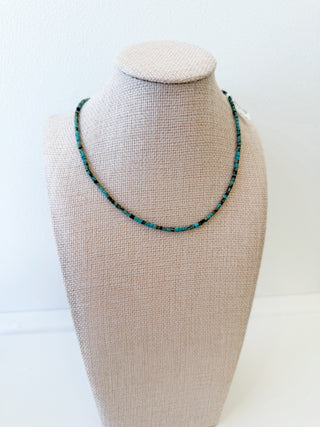 Micro Turquoise Bead Necklace