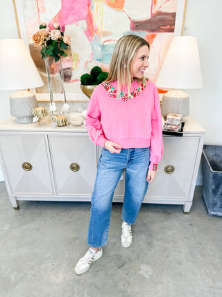 Peppermint Neck Sweatshirt