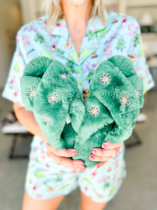 Rhinestone Radiance Slippers