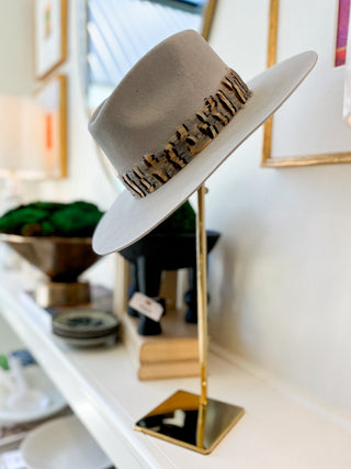 Grey Feather Hat