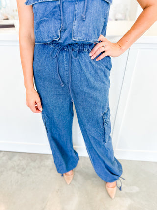 Step Out In Denim Jumpsuit