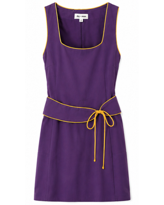 Purple Piping Dress