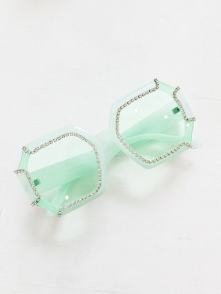 Geometric Rhinestone Sunglasses