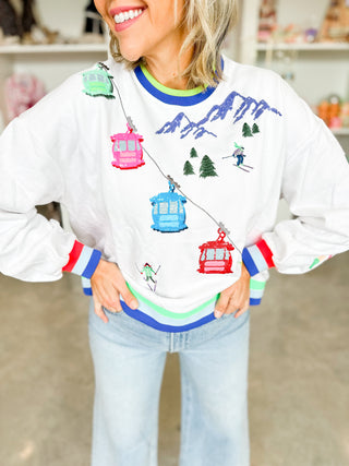 Ski Lift On Gondola Sweatshirt