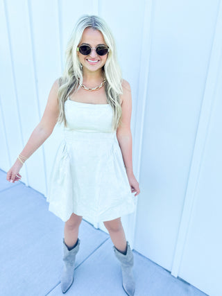 Polished Cream Dress