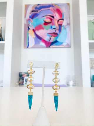 Turquoise Spike Earring