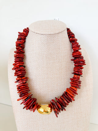 The Sariah Magnesite & Pearl Necklace