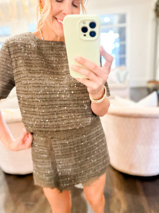 Posh Tweed Top