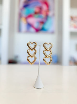 Linked Heart Earrings