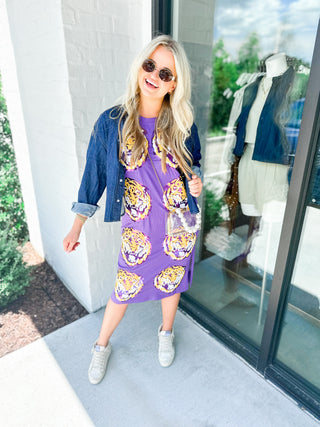 LSU Tiger Midi Dress