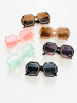 Geometric Rhinestone Sunglasses