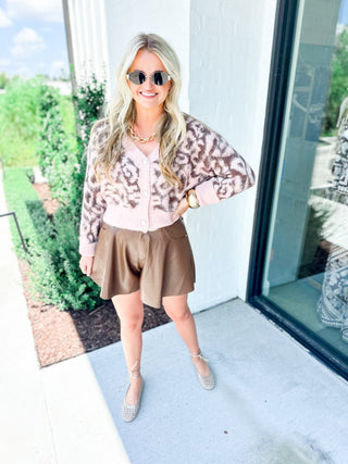 Rose Leopard Cardigan