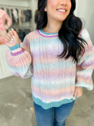 Multi Yarn Cable Sweater