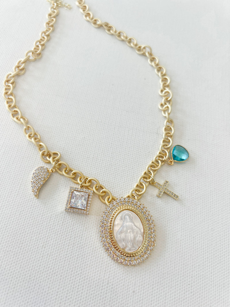 Mother Mary Charm Necklace