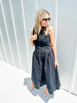 Upscale Stitched Midi Dress