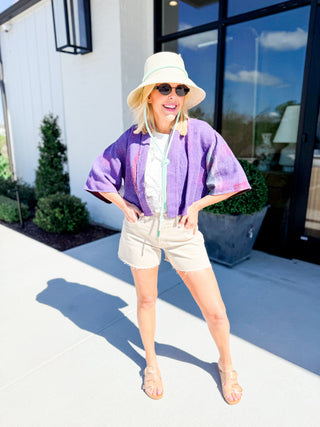 Short Sleeve Crop Jacket