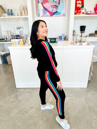 Rainbow Stripe Zip Jacket