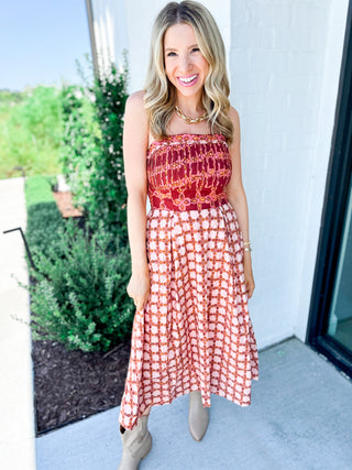 Fall Sunset Midi Dress