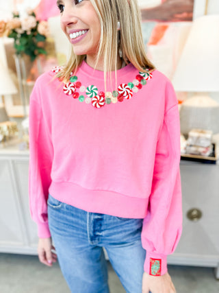 Peppermint Neck Sweatshirt