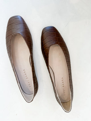 Emerson Chocolate Croc Flat