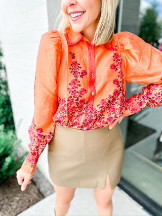 Engineered Floral Top