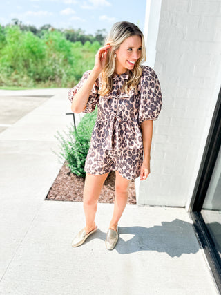 Leopard Love Denim Short