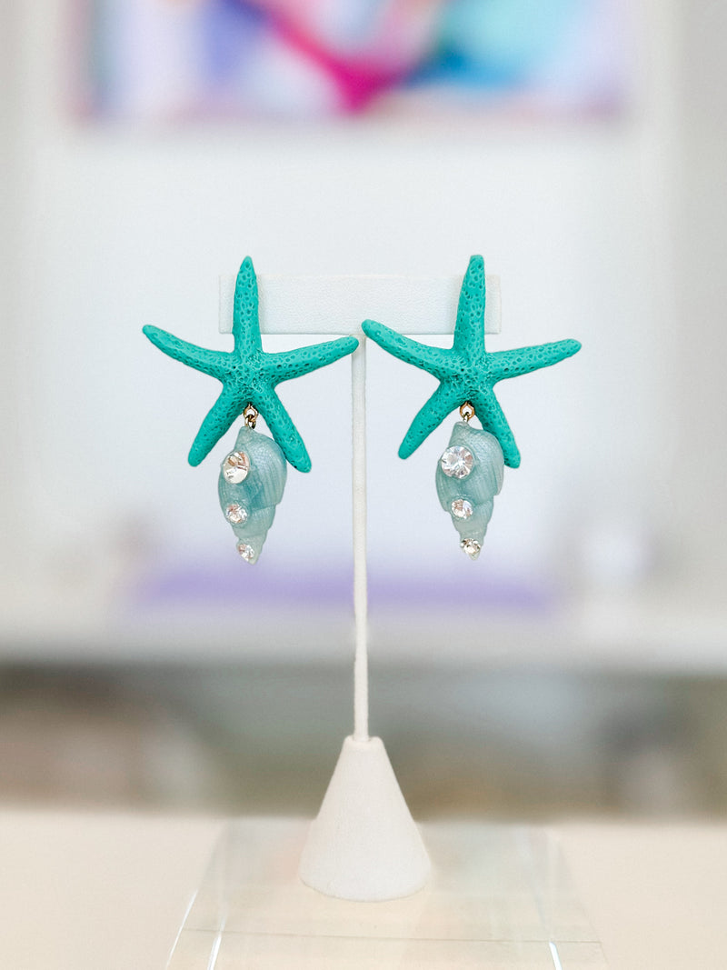 Turquoise Starfish Earring