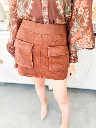 Baylor Suede Skort