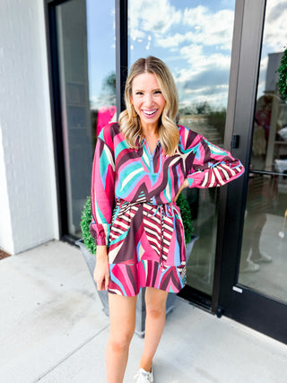 Retro Palm Logan Dress