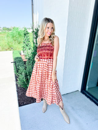 Fall Sunset Midi Dress