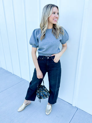 Sleek Stone Knit Top