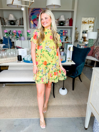 Yellow Parterre Willa Dress