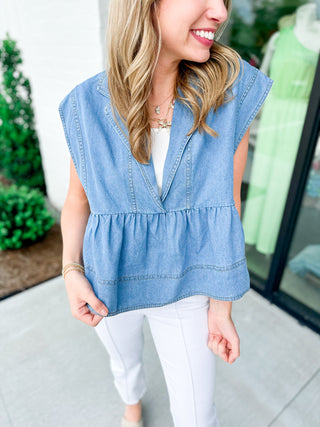 Denim Vibes Top