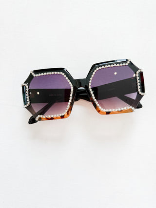 Geometric Rhinestone Sunglasses