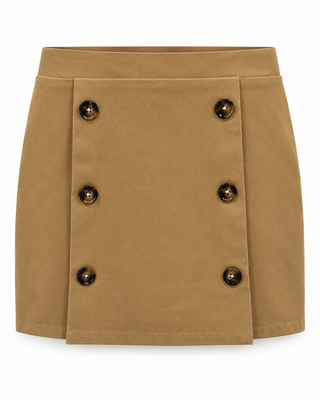 Camel Charm Button Skort