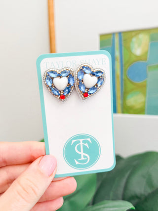 Baby Blue Love Earrings