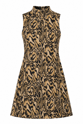 Teddie Burl Print Mini Dress