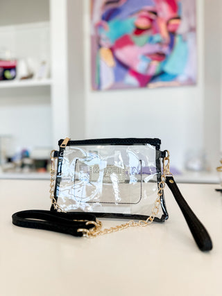 Black Clear Spectator Purse