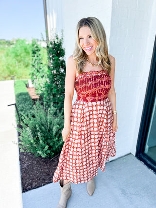 Fall Sunset Midi Dress