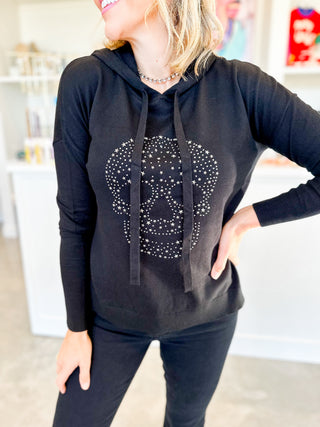 Black Skull Hoodie Sweater